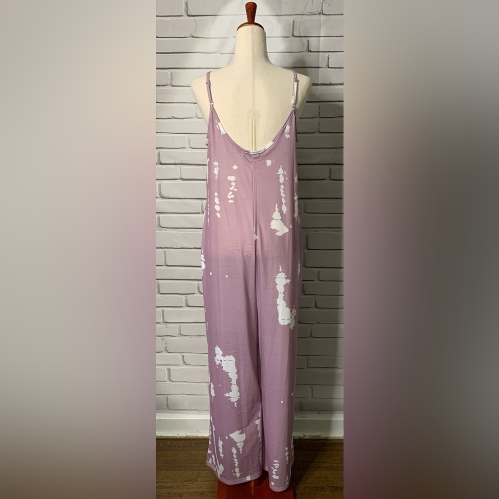 WOMEN’S Adjustable Sleeveless Jumpsuit with Pockets LARGE NWOT - Picture 4 of 15